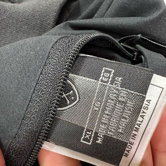 Nike Golf Windbreaker Men's XL Black Graph Pattern Elastic Cuffs Hem Zip Pockets - Picture 15 of 16